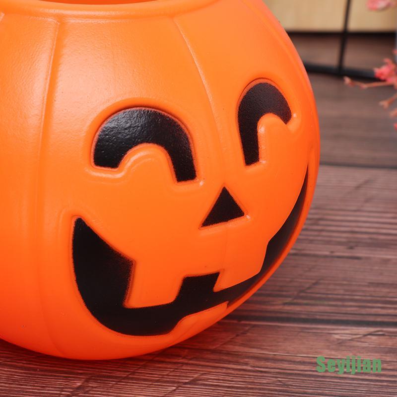Set 5 Xô Nhựa Đựng Bí Ngô Halloween Cho Bé