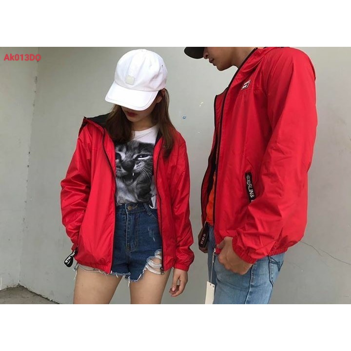 Áo Khoác Dù Unisex Thêu 2 Lớp