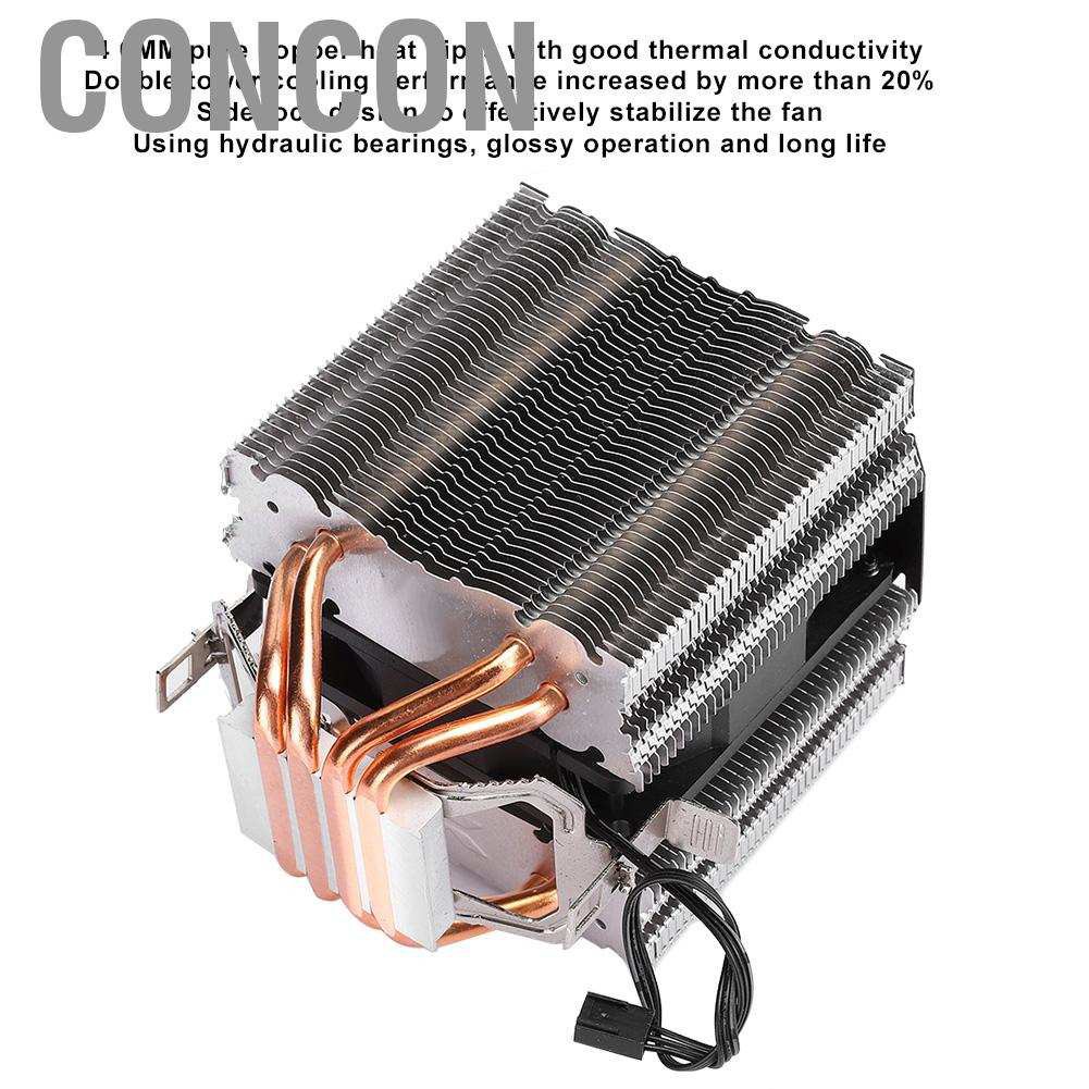 Concon WeekW CPU Cooler Mute Dual Tower Multicolored Cooling Fan for Amd/Intel Multi-Platform M910