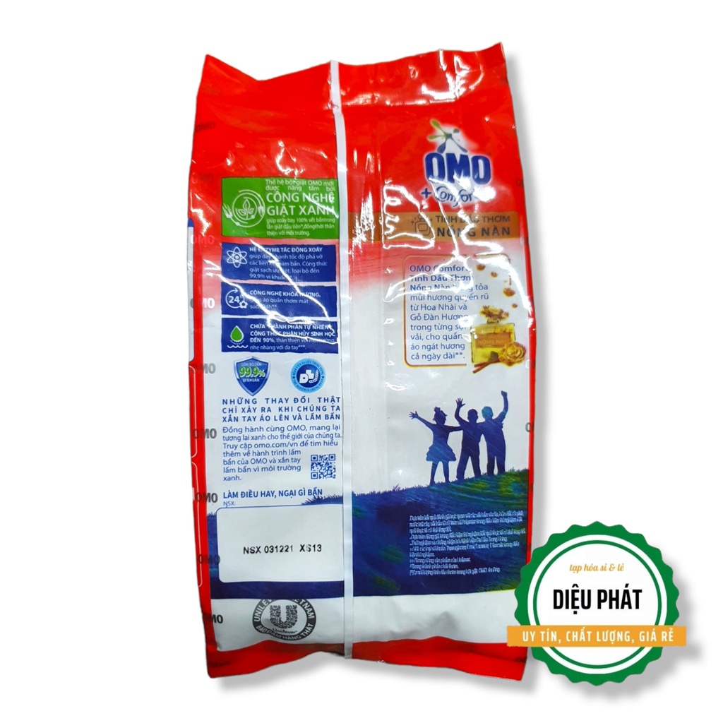 ⚡️ Bột Giặt OMO Công Nghệ Giặt Xanh Giúp Xoáy Bay Vết Bẩn Loại Bỏ Mùi Hôi 360g