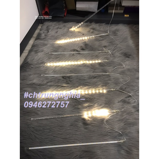BỘ ĐÈN LED SAO BĂNG MÀU VÀNG NẮNG 8 ỐNG 50 CM SIÊU ĐẸP - HIỆU ỨNG GIỌT NƯỚC