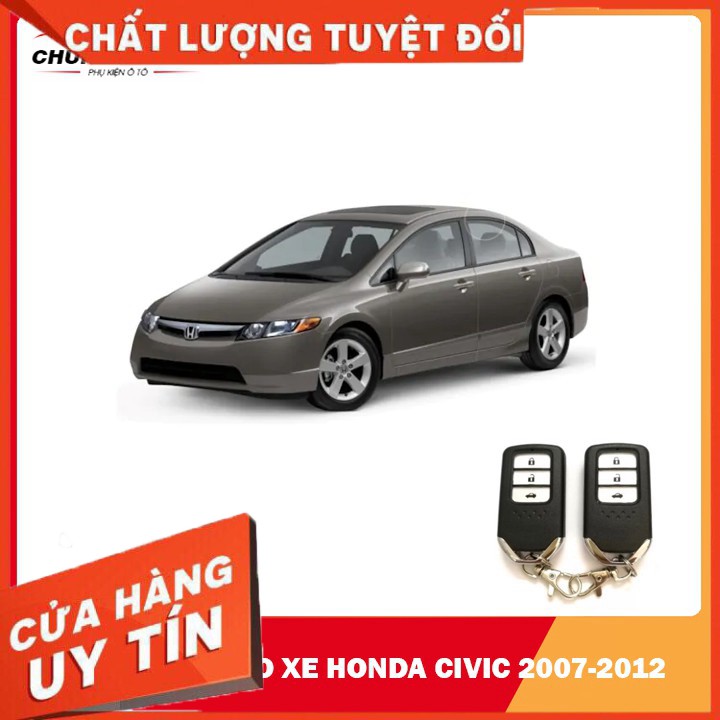 Bộ SmartKey cho xe Honda Civic KÍCH NỔ XE BẰNG IPHONE  hãng NTEK Malaysia - Tặng 1xCam Lùi Siêu Nét ,1x vorcher của shop