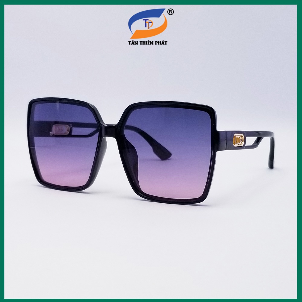 Kính mát nữ mắt vuông to màu nâu, tím TTP2525. Tròng Polycarbon phân cực, ngăn bụi, chống nắng và tia UV