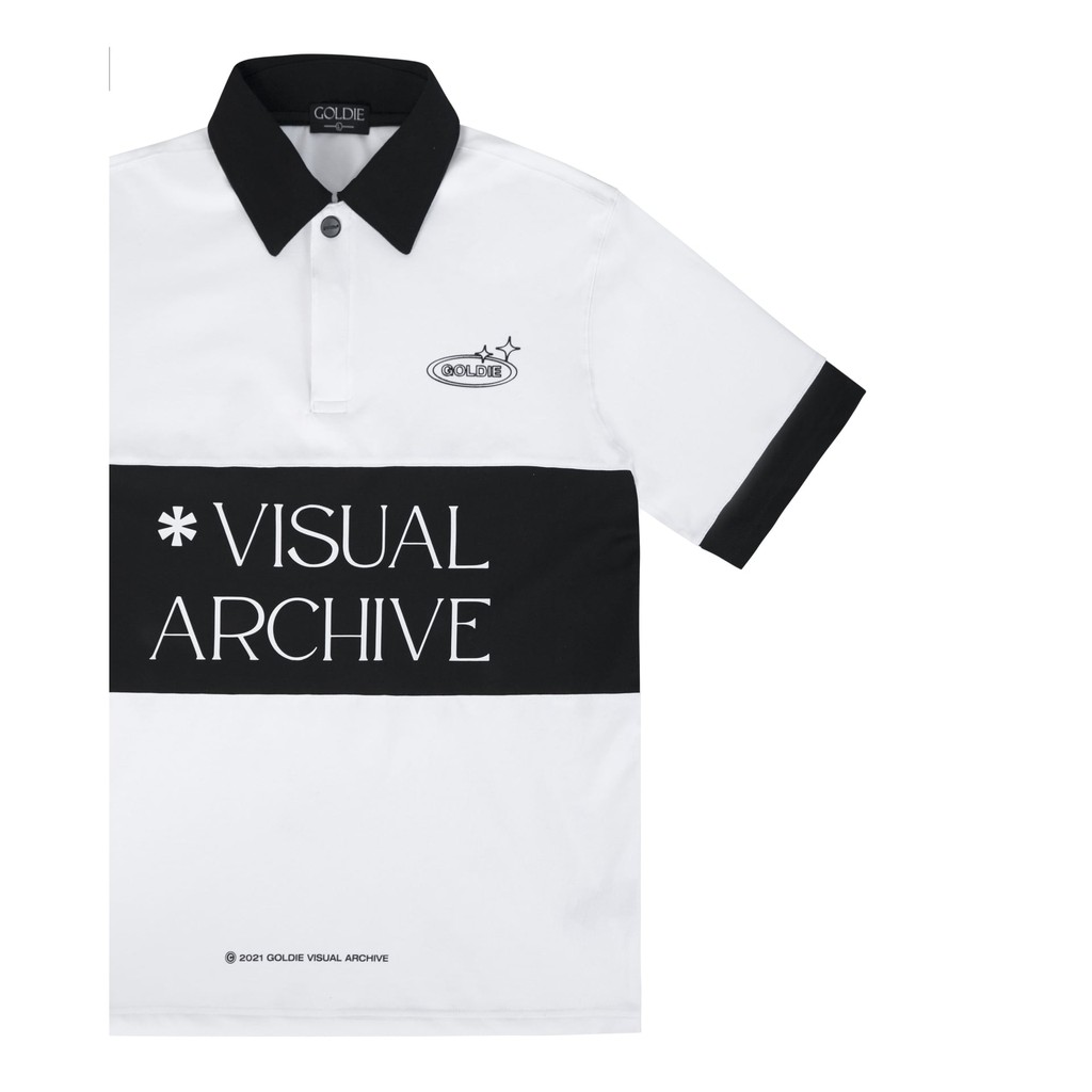 [Mã INCU50 giảm 50K đơn 250K] Áo polo 'GOLDIE PANELED' ghép mảnh màu trắng | BigBuy360 - bigbuy360.vn