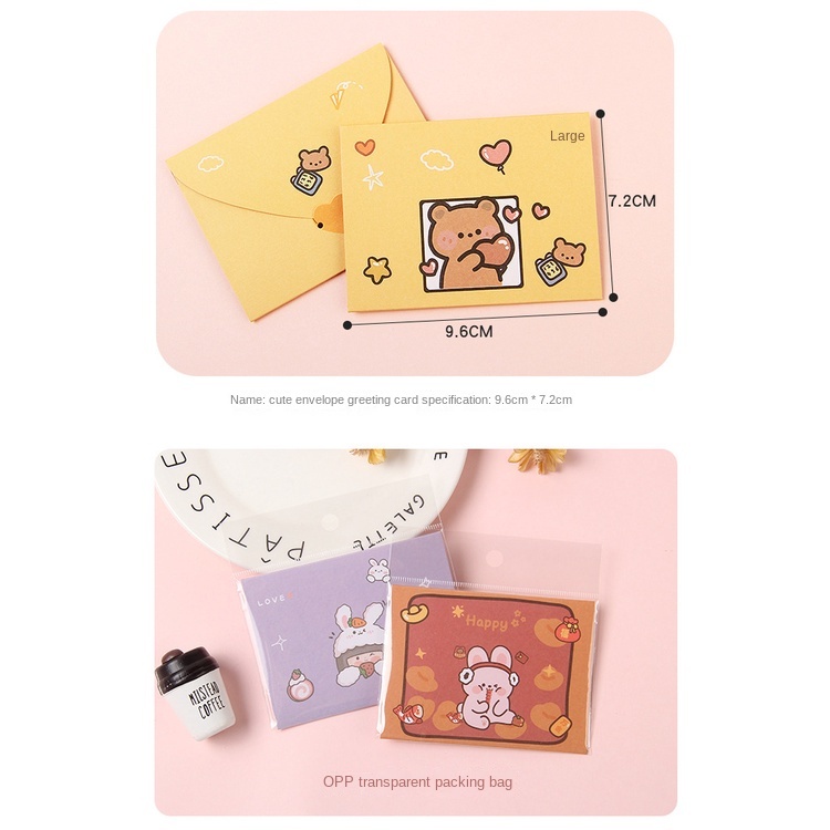 Thiệp Chúc Mừng Họa Tiết Hoạt Hình Xinh Xắn Thẻ