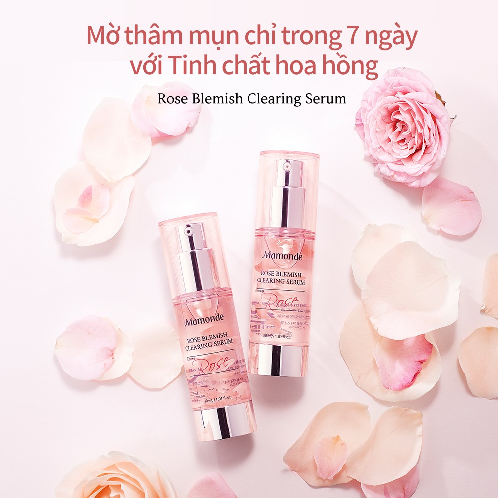 Tinh chất hoa hồng làm mờ thâm mụn &amp; dưỡng sáng Mamonde Rose Blemish Clearing Serum 30ML