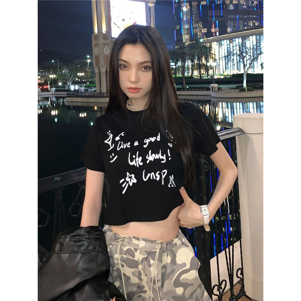 Áo Thun Crop Top Lưng Cao Dáng Ôm Thời Trang Mùa Hè 62957 Cho Nữ