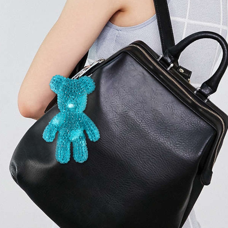 Khuôn Silicone Làm Móc Khóa Epoxy Resin Hình Chuột Kim Cương Có Lỗ
