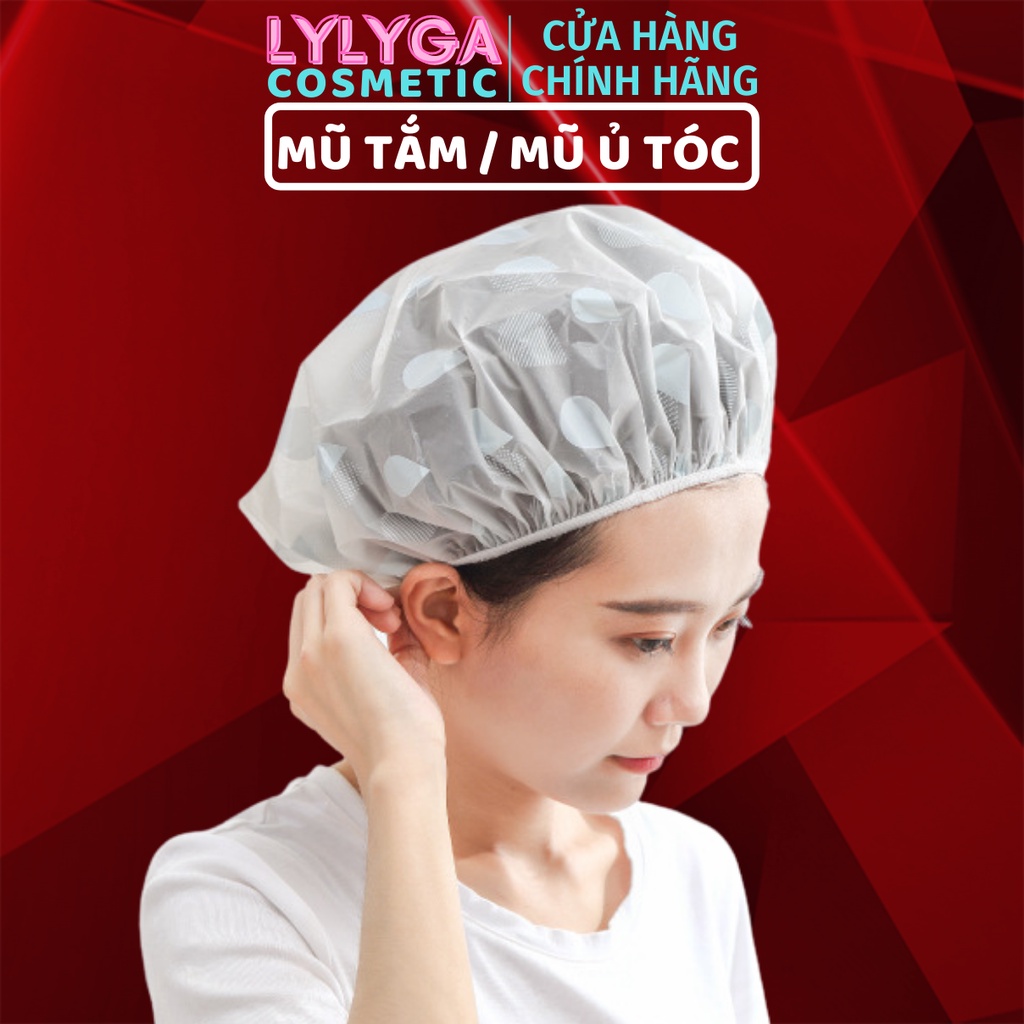 Mũ tắm chống nước EVA mũ ủ tóc chùm đầu EVA co giãn dùng nhiều lần phong cách tối giản DC13