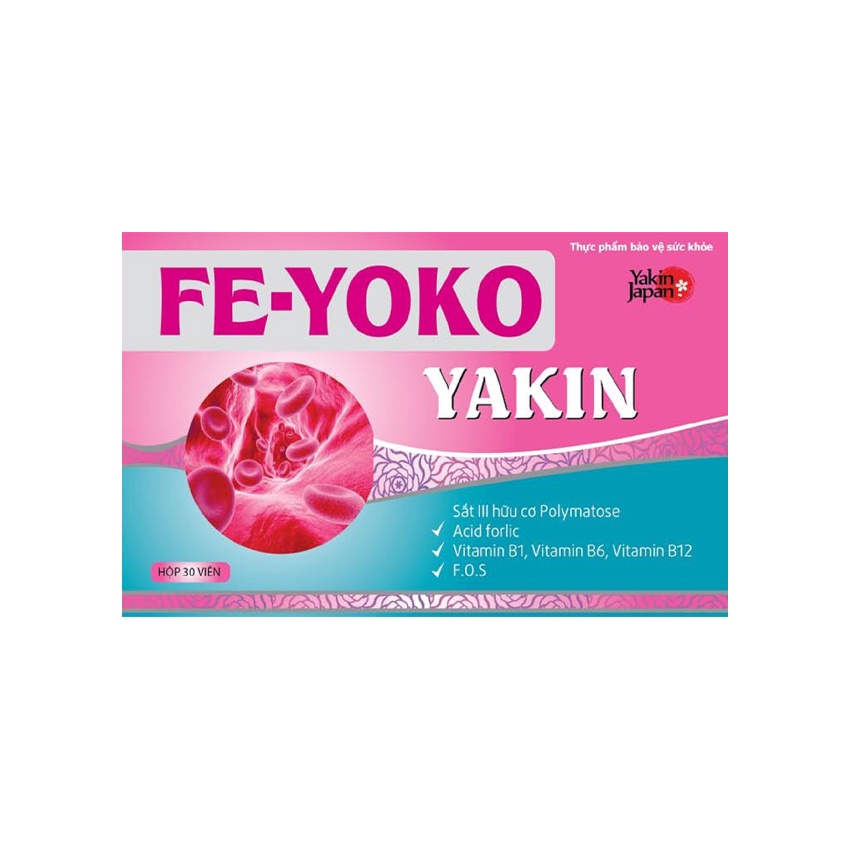 FE - YOKO YAKIN - hộp 30 viên bổ xung sắt vitamin cho cơ thể