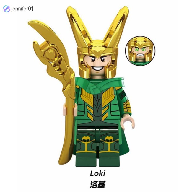 Đồ Chơi Lắp Ráp Lego Nhân Vật Siêu Anh Hùng Marvel Thor Loki Hela Odin Iron Man Spiderman