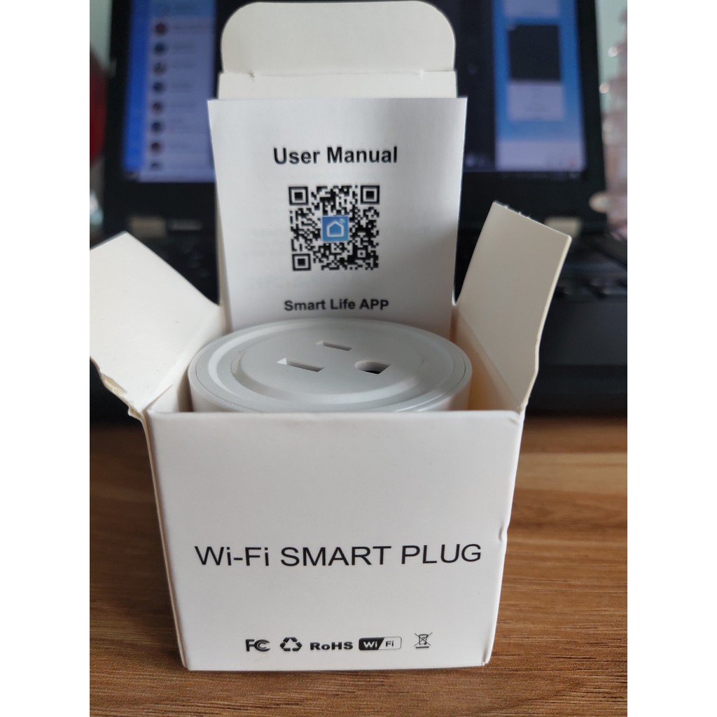 (Mẫu mới 2022)Ổ cắm wifi thông minh 10A US Tuya/Smartlife. Model 2021, Full chức năng