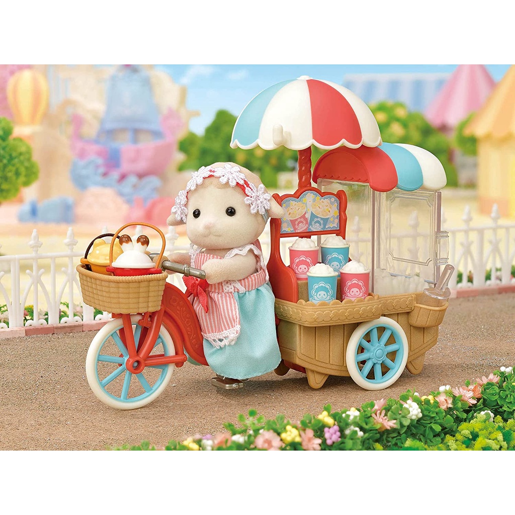 Sylvanian Families Xe Bán Bắp Rang Pom Pom Popcorn Cycle