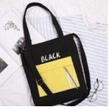 Túi Tote Vải Black - Pink - Yellow