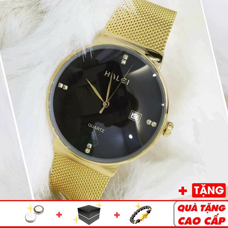 [HOT TREND] Đồng hồ cặp đôi dây thép Titanium nhuyễn Halei Classic nhiều mầu phong cách sành điệu