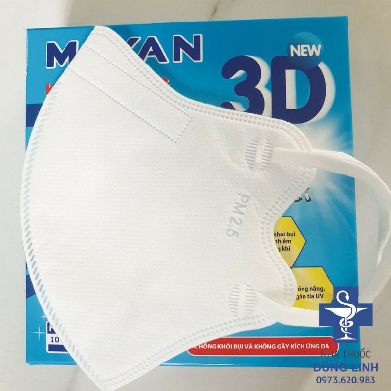 khẩu trang (mặt nạ) mayan 3D hộp 10 cái tái sử dụng nhiều lần cho trẻ em và người lớn