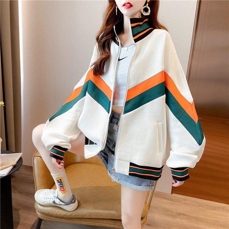 IELGY    Áo Khoác Mỏng Tay Dài Dáng Rộng Màu Sắc Dễ Phối Đồ Phong Cách Hàn Quốc Cho Nữ