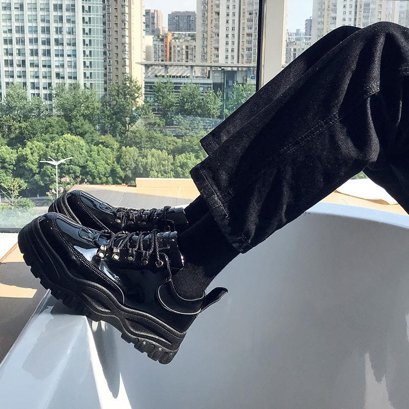 Giày Da Đế Dày Phong Cách Hàn Quốc Dành Cho Nam