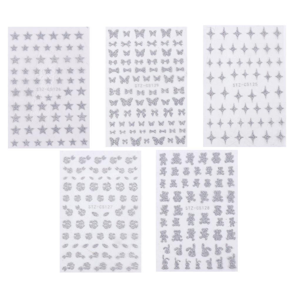 OCEANMAP Miếng Dán Trang Trí Móng Tay Phản Quang Họa Tiết Hoạt Hình Dễ Thương DIY