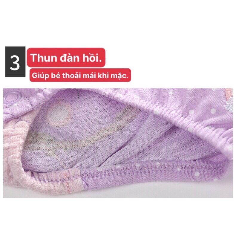 Body Chip Yếm Mùa Hè Hình Thêu Mông Thú Dễ Thương Hàng Quảng Châu Cấp Cho Bé Gái Sơ Sinh