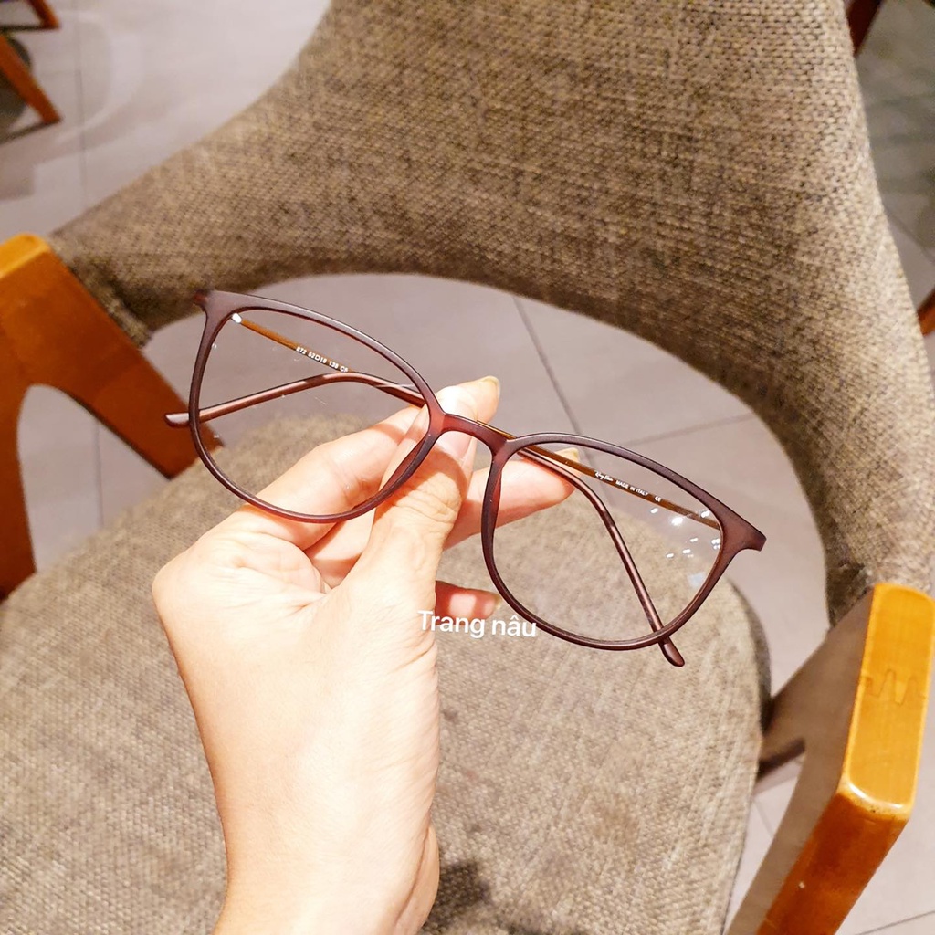 Gọng kính cận kim loại 872 - Gọng Kính Mắt mèoTrang nâu Eyewear