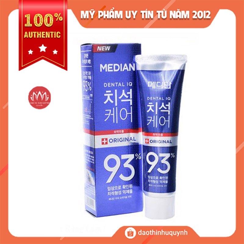 KEM ĐÁNH RĂNG MEDIAN 93% SỐ 1 Hàn QUỐC Dental IQ Chính hãng Làm trắng răng - Ngăn mảng bám 120g