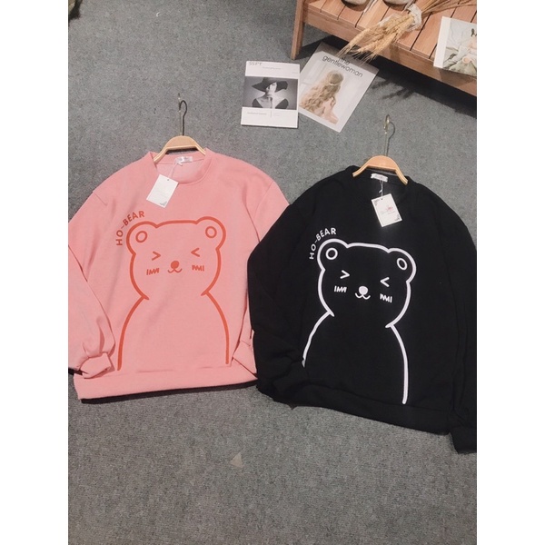 Áo nỉ dài tay Sweater gấu to TC