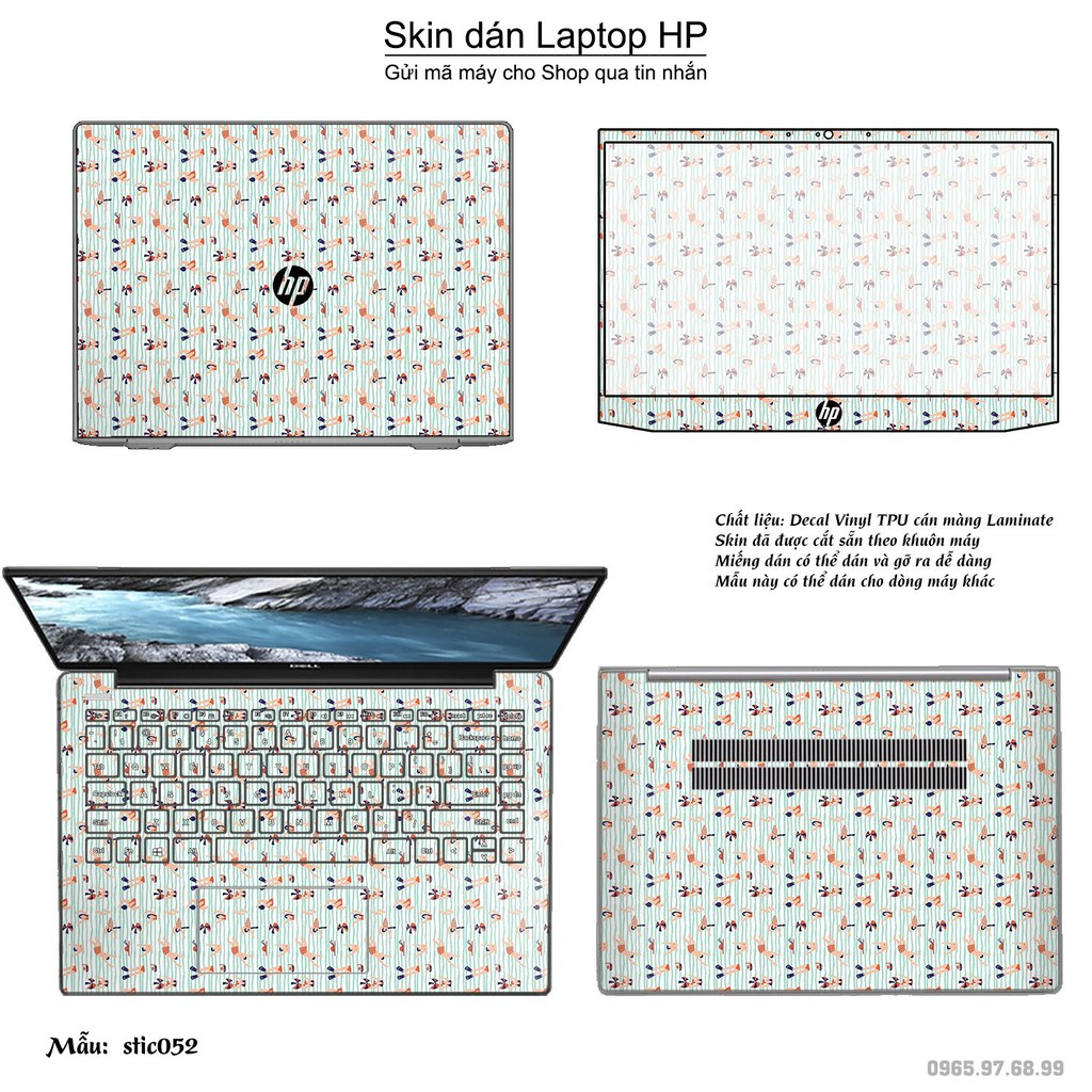 Skin dán Laptop HP in hình Hoa văn sticker nhiều mẫu 9 (inbox mã máy cho Shop)