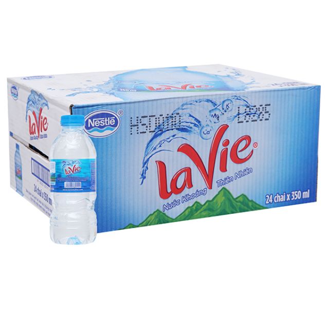 Thùng 24 Chai Nước Khoáng Lavie 350ml và 500ml