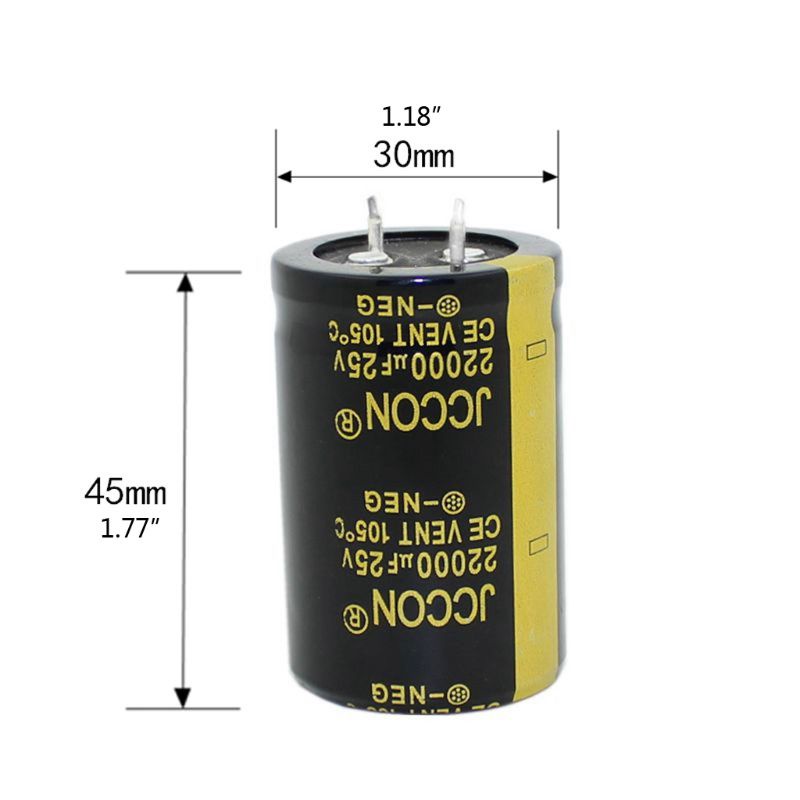 Tụ điện nhôm 22000uf 30x45mm an toàn chuyên dụng 25v
