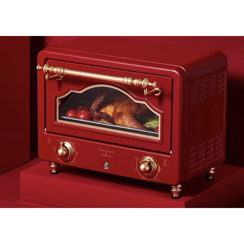 Lò nướng Urban Splash phong cách retro, hoàng gia 10L chính hãng của Anh