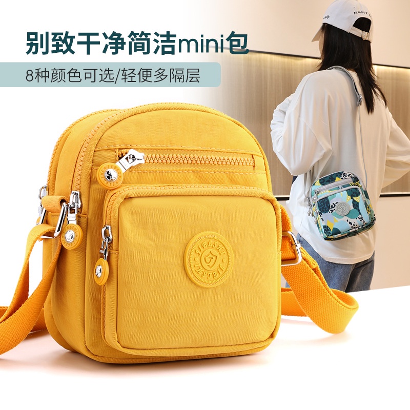 Túi Đựng Điện Thoại Mini Bằng Vải Nylon Chống Thấm Nước Thiết Kế Nhiều Ngăn Thời Trang 2020 Cho Nữ