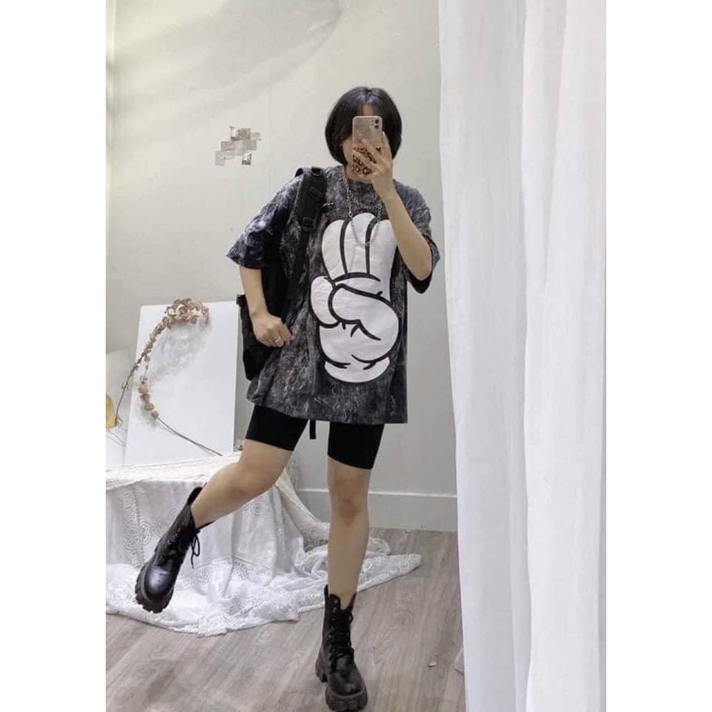 [Mã 12FASHIONSALE1 giảm 10K đơn 50K] Áo Thun Loang Water Unisex 45kg đến 65kg