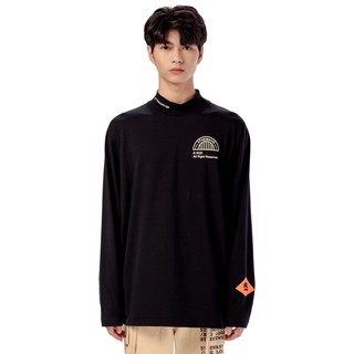 5theway® /copyright/ turtleneck ls tee™ in black aka áo thun đen cổ lọ tay dài