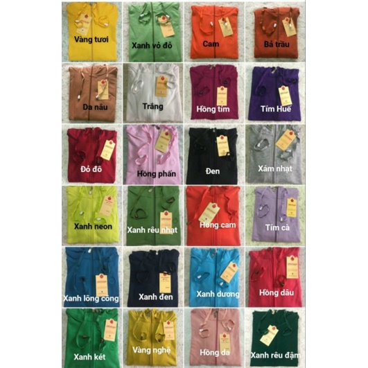 Áo khoác nữ Lime Orange hàng xịn 26 màu