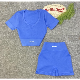 [XÃ KHO ] BỘ CROPTOP BOTEE ĐÙI LOGO IN