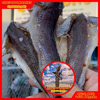 Khô cá lóc đồng nguyên con ướp gia vị vừa ăn loại 2 nắng gói 500gr.