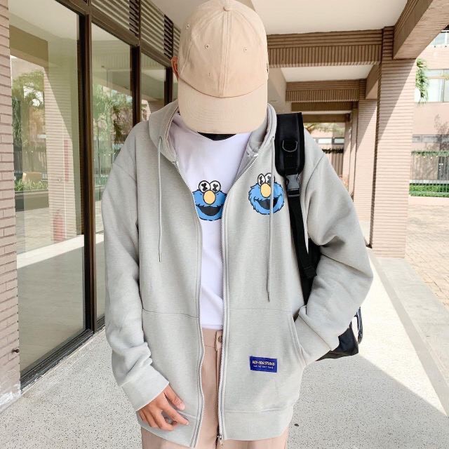Áo khoác unisex form rộng nỉ Hoạt Hình KAWS nam nữ phong cách ullzang WIND | BigBuy360 - bigbuy360.vn