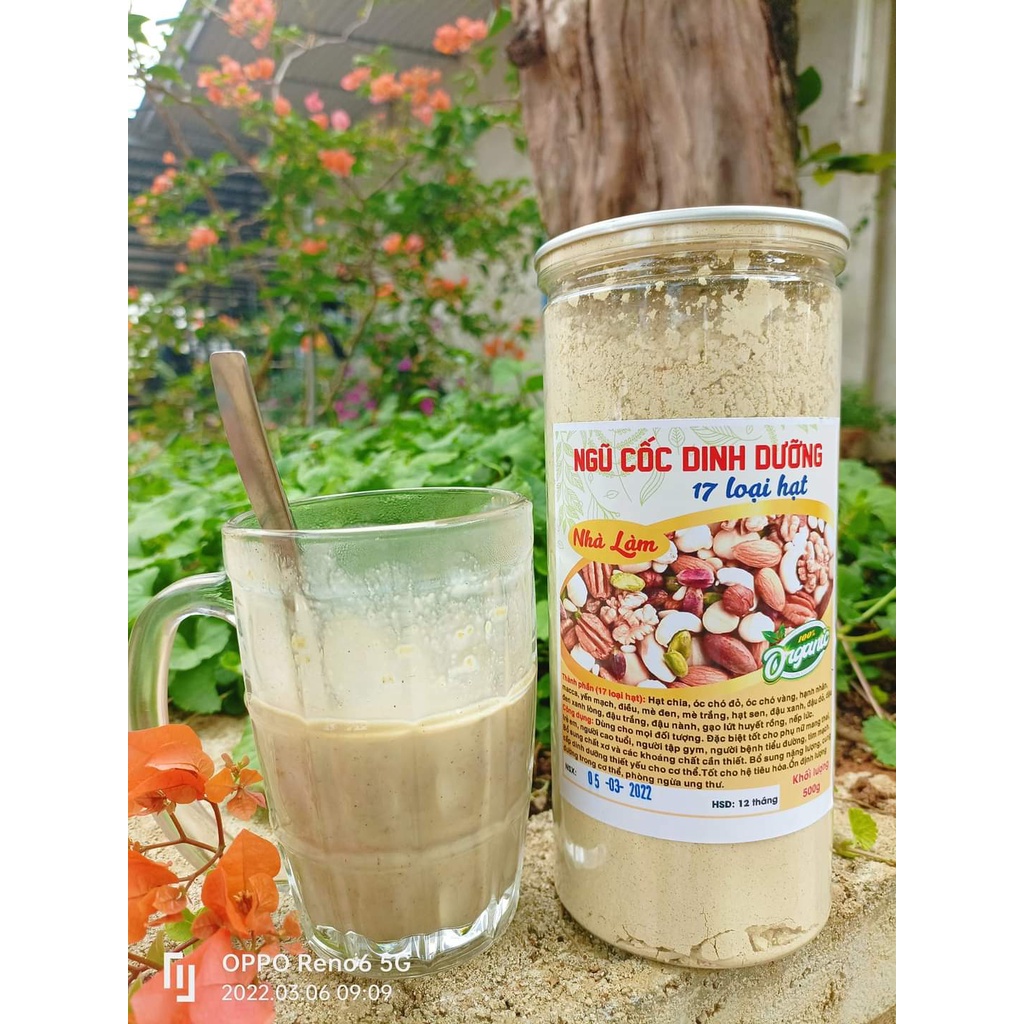 500g Bột ngũ cốc dinh dưỡng 17 loại hạt (hỗ trợ tăng cân, lợi sữa)