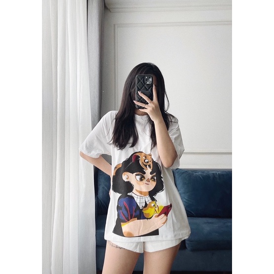 Áo pull cô gái cute dáng giấu quần