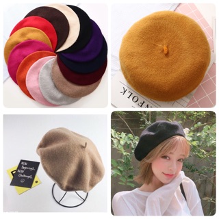 Mũ nồi dạ beret mềm đẹp rũ nhẹ siêu xinh - nón nồi dạ mỏng vừa rũ mềm cho nữ giá rẻ chất liệu dạ mềm