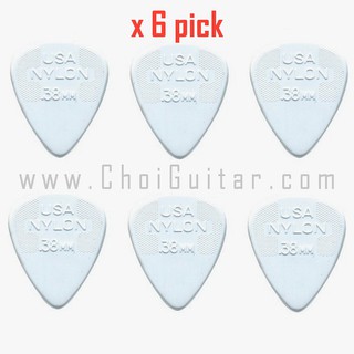USA 6 Dunlop Nylon 0.38mm - Phím, pick, móng gảy đàn Guitar (móng gảy)