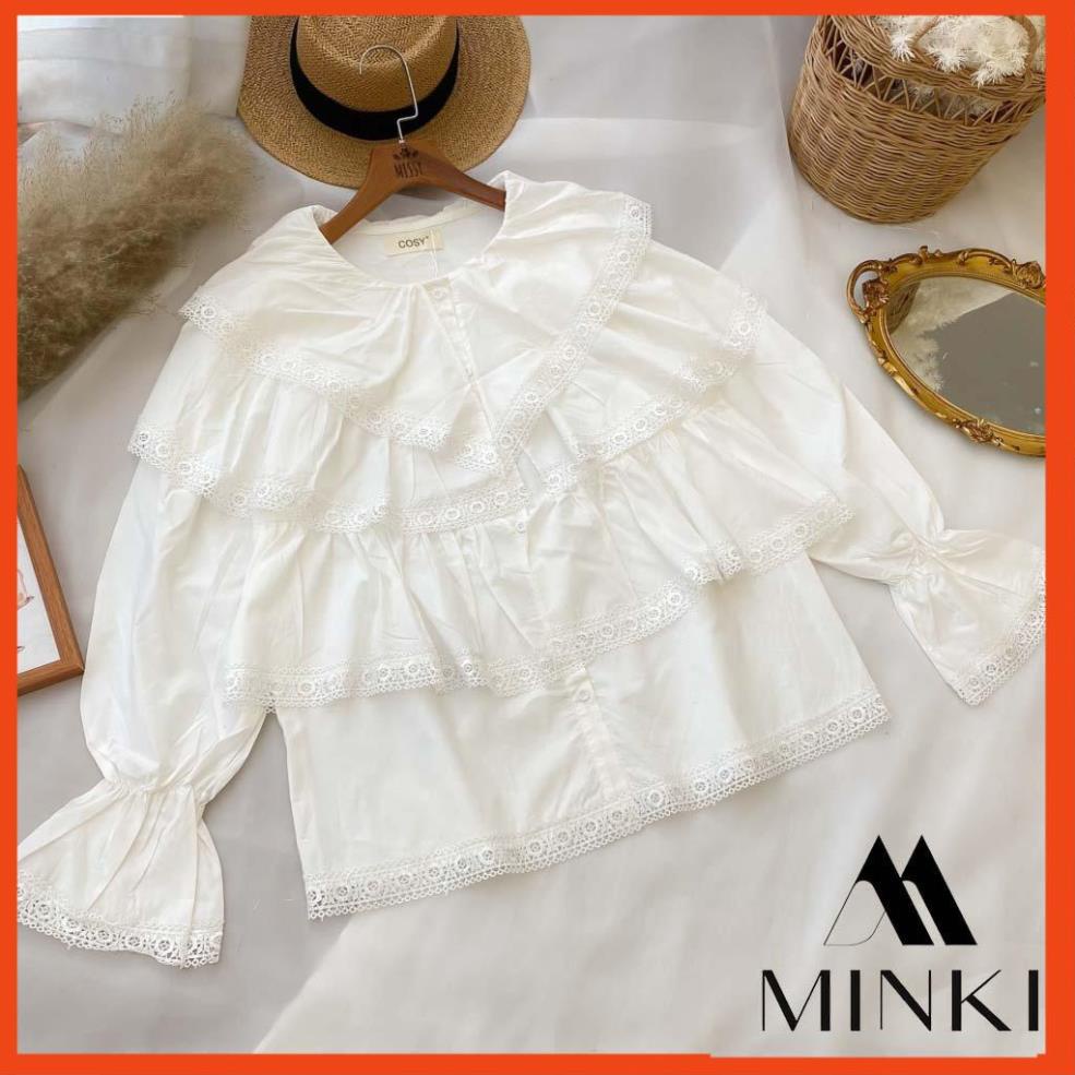 [DEAL_HOT] ÁO BÈO VIỀN REN LỖ TIỂU THƯ - CHẤT LIỆU THÔ PHA REN NHẬP KHẨU - MÀU NUDE VÀ TRẮNG _HOT | BigBuy360 - bigbuy360.vn