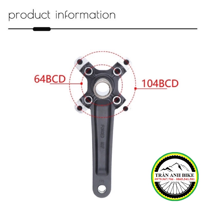 Đùi đĩa  rỗng xe đạp MTB RACEWORK XT