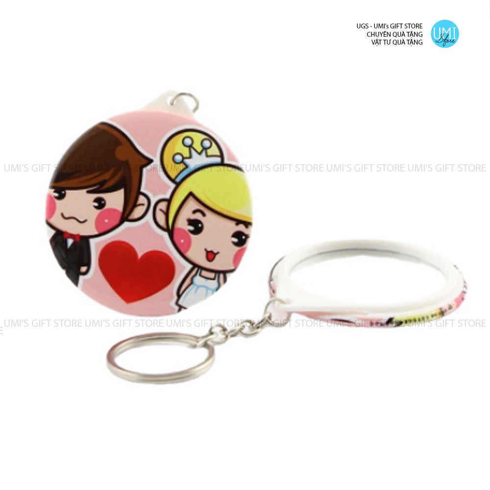 10 Phôi móc khóa gương hoặc ko gương, size 4.4cm hoặc 5.8cm, đóng bằng máy dập huy hiệu