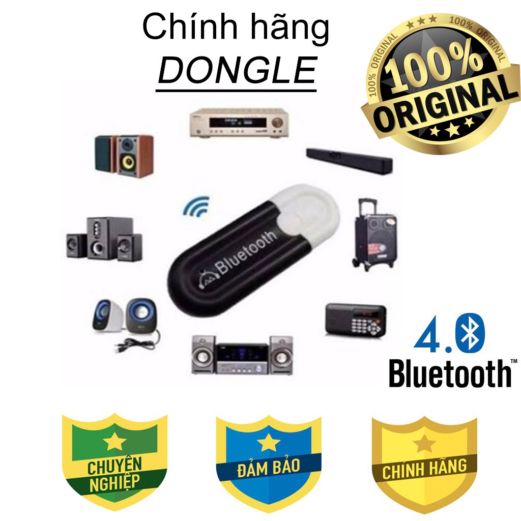 [Mã ELHACE giảm 4% đơn 300K] Usb Bluetooth HJX001 Chính hãng Dongle V4.0, biến loa, amly thường thành loa Bluetooth