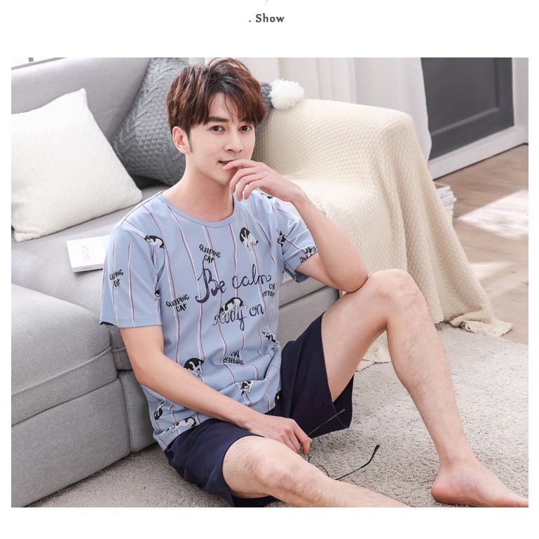 Bộ quần áo ngủ, Bộ đồ ngủ nam, đồ mặc nhà Hình Mèo - HK918 | BigBuy360 - bigbuy360.vn