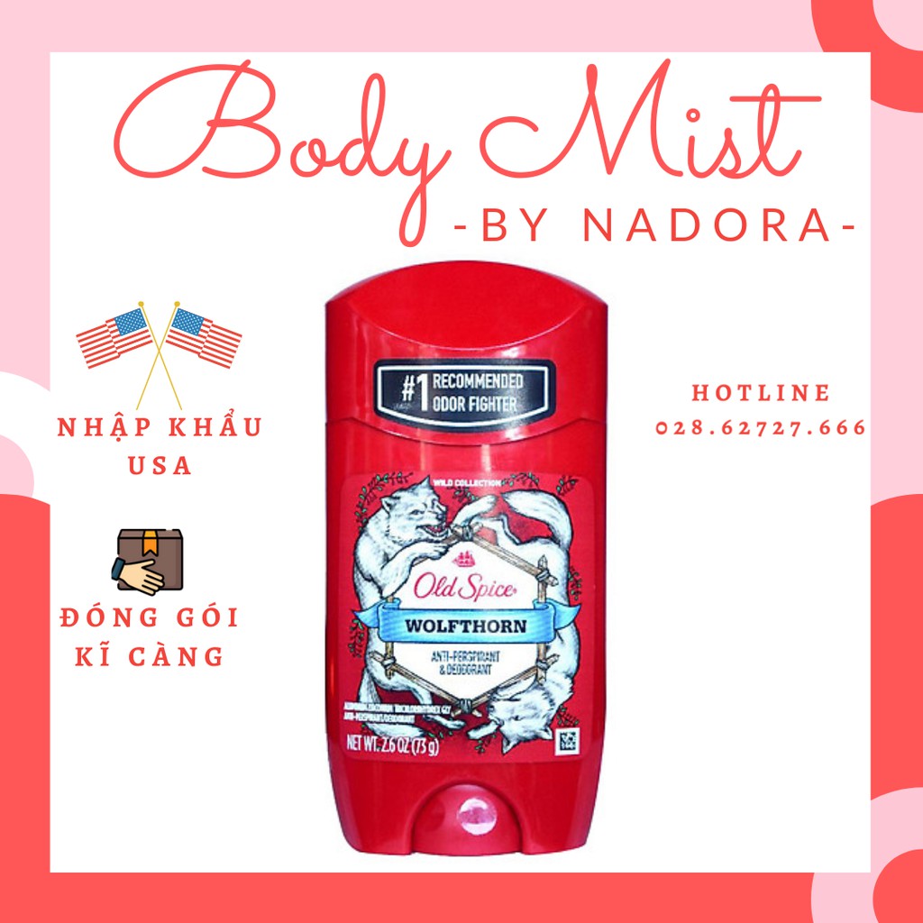 Lăn Khử Mùi Sáp Nam Old Spice Wolfthorn (73g)