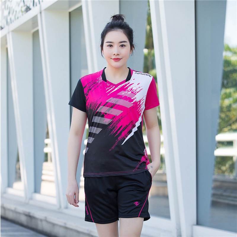 Bộ Đồ Thể Thao Tay Ngắn Thoáng Khí Thời Trang Cao Cấp Dành Cho Nam Nữ
