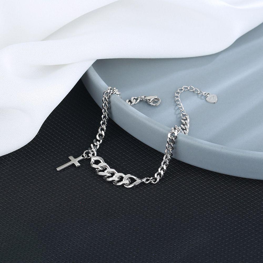 Vòng Tay Dây Xích Mặt Thánh Giá Phong Cách Hip Hop Thời Trang Cho Nữ